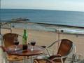 balcony overlooking the beach
